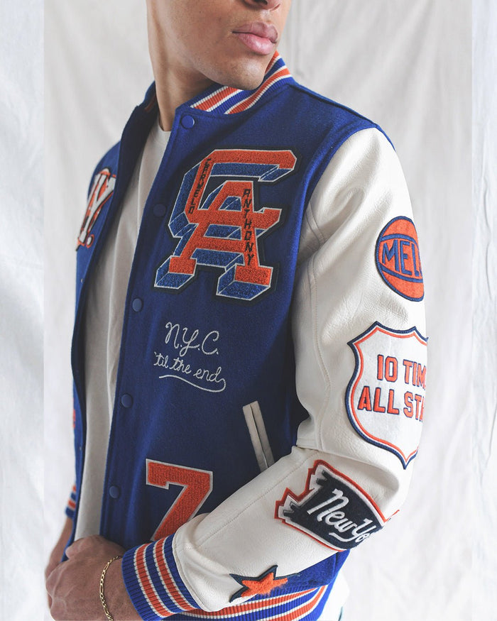 C. Anthony New York Blue Varsity Jacket