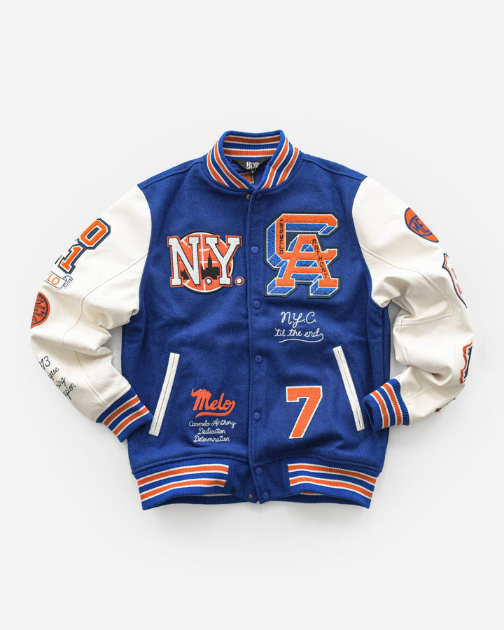 C. Anthony New York Blue Varsity Jacket