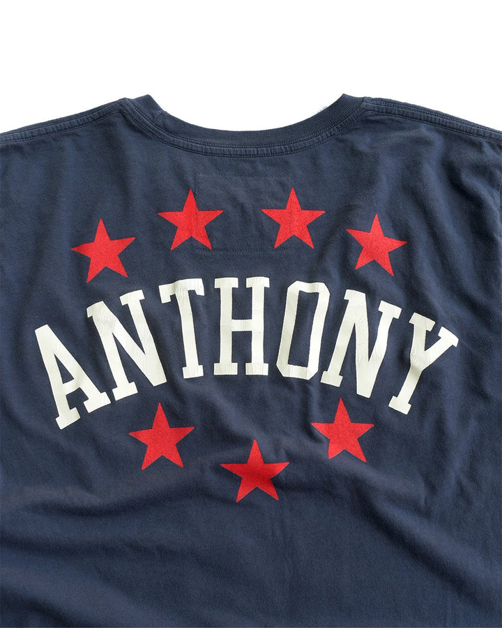 Carmelo Anthony #15 Basketball Navy Tee