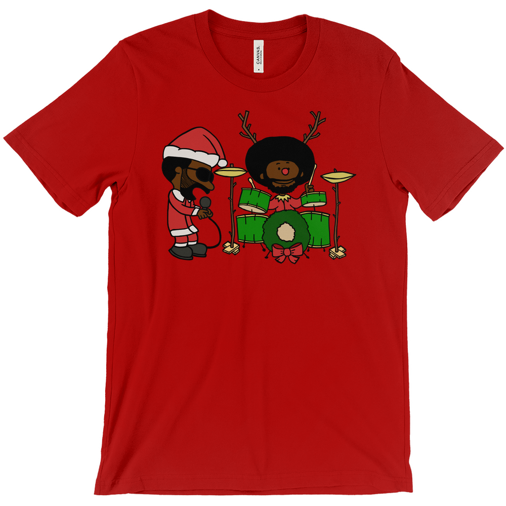 Black Thought and Questlove as Santa and Rudolph Christmas T-Shirt