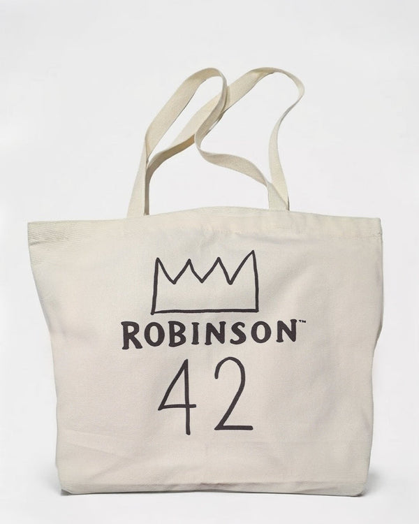 Jackie Robinson #42 Ivory Tote Bag