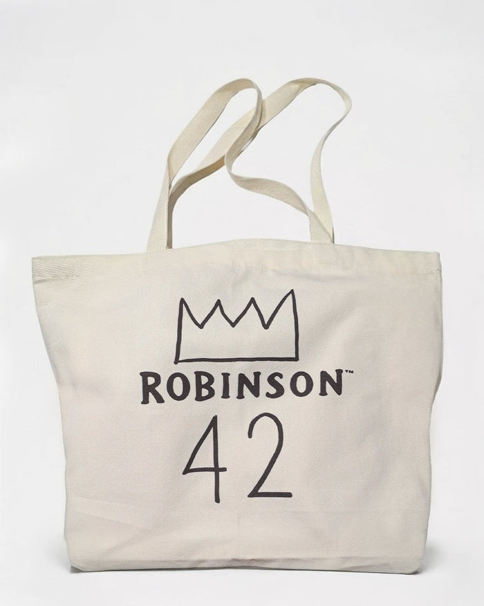 Jackie Robinson #42 Ivory Tote Bag