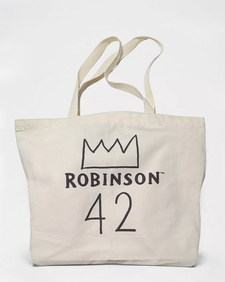 Jackie Robinson #42 Ivory Tote Bag