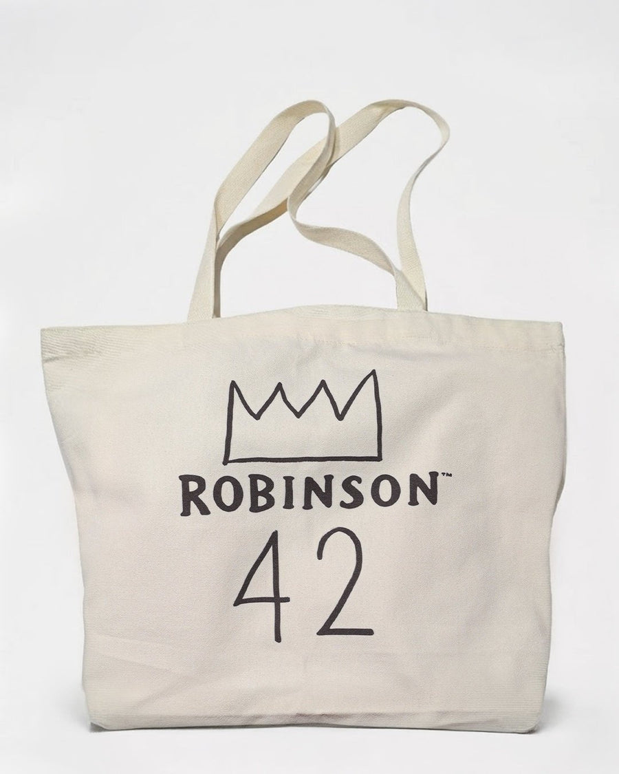 Jackie Robinson #42 Ivory Tote Bag