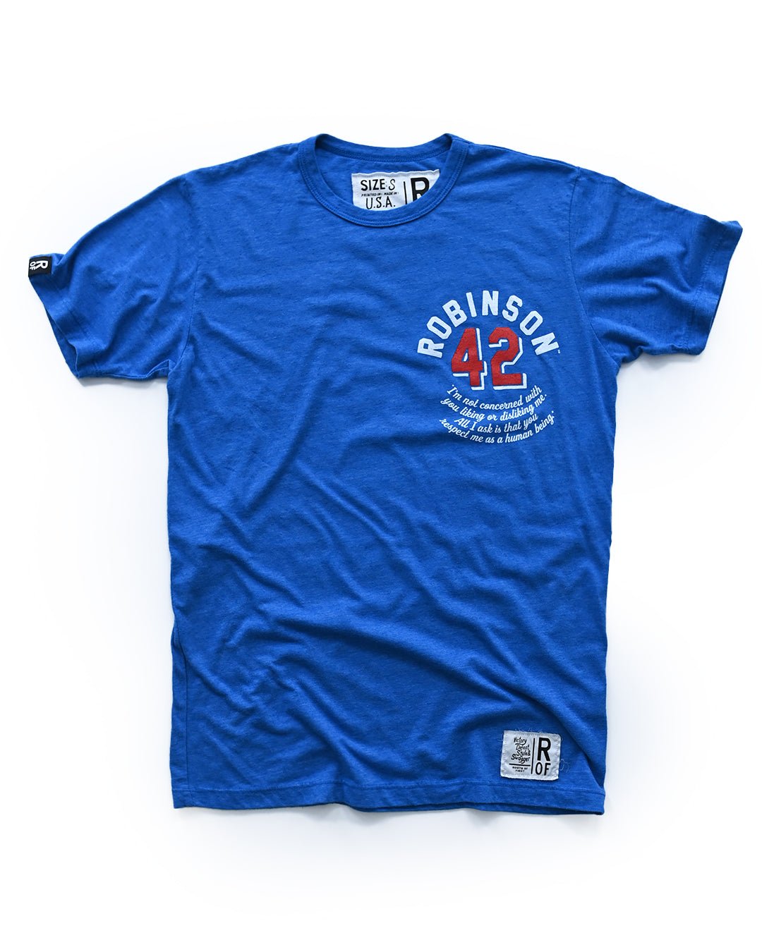 Jackie Robinson Respect #42 Blue Triblend Tee
