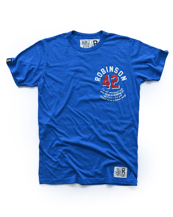 Jackie Robinson Respect #42 Blue Triblend Tee
