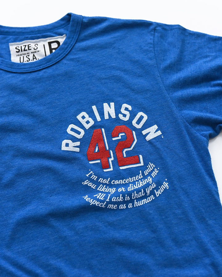 Jackie Robinson Respect #42 Blue Triblend Tee