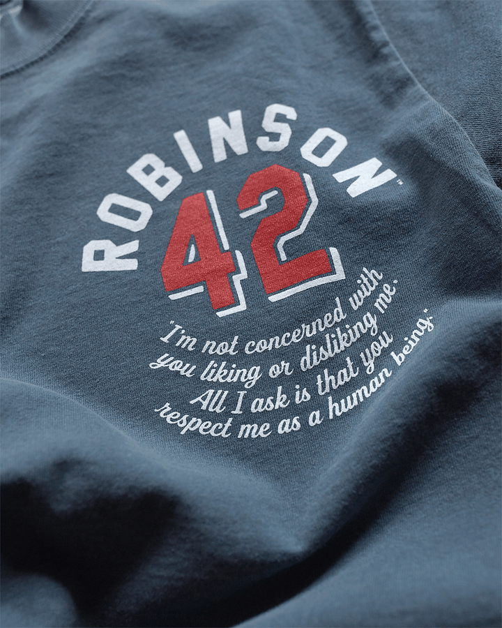 Jackie Robinson Respect #42 Denim Heavyweight Tee