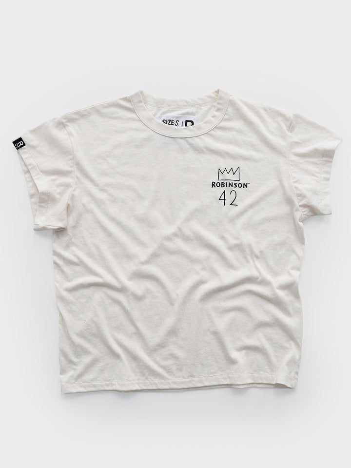 Jackie Robinson Vintage #42 Women's White Tee