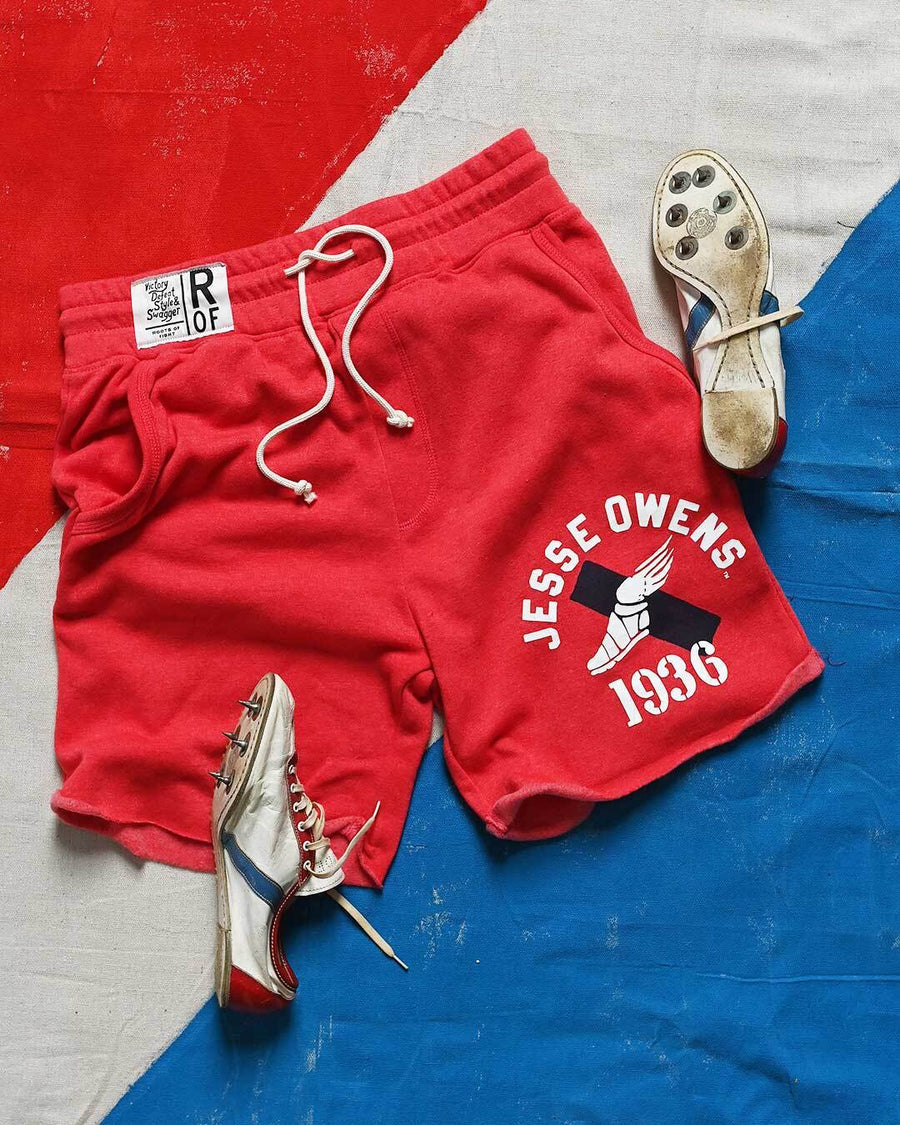 Jesse Owens Games 1936 Red Shorts