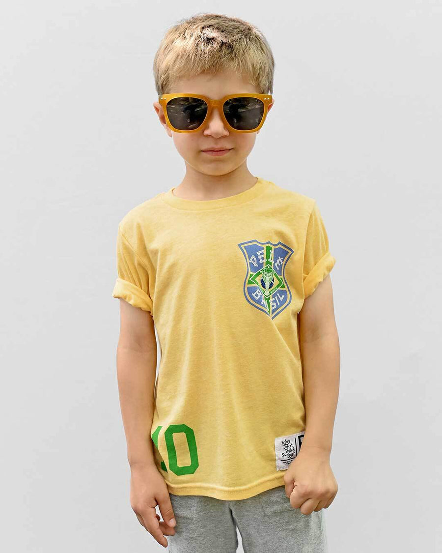 Pelé #10 Brasil Gold Kid's Tee