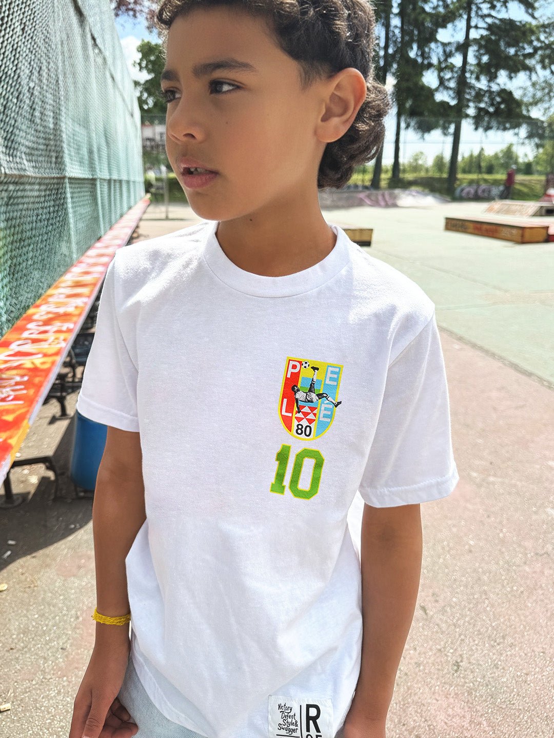 Pelé #10 Brasil White Kid's Tee