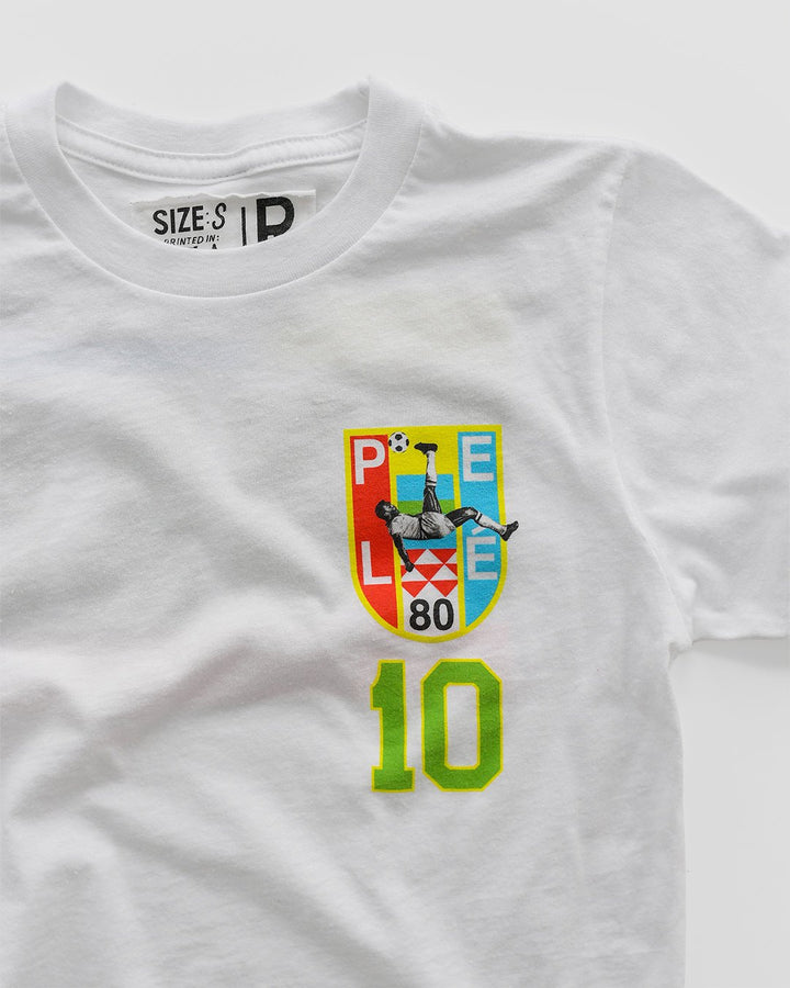 Pelé #10 Brasil White Kid's Tee