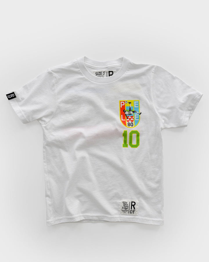Pelé #10 Brasil White Kid's Tee