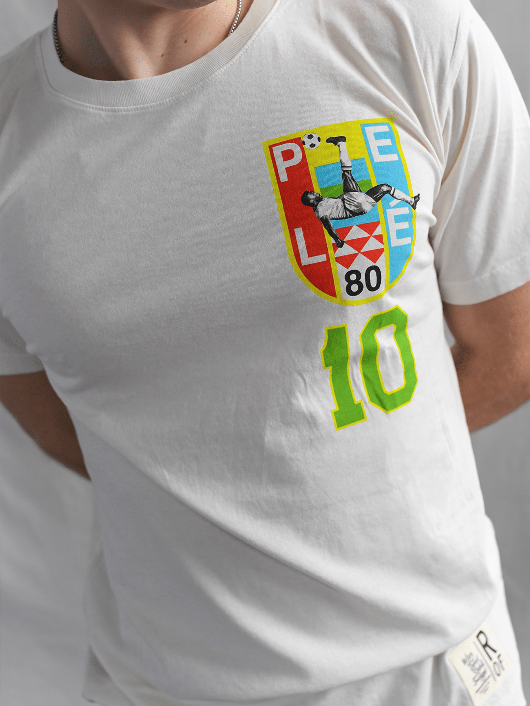 Pelé #10 Brasil White Tee