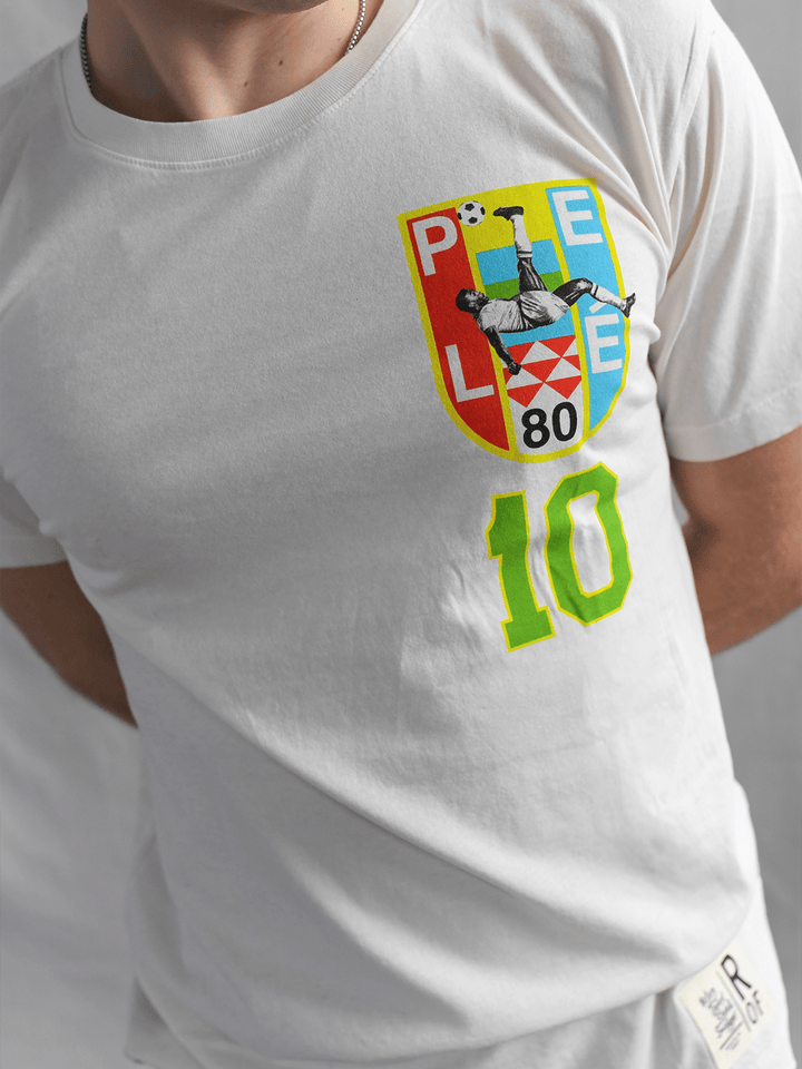 Pelé #10 Brasil White Tee