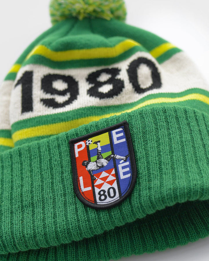 Pelé 1980 Brasil Green Pom Pom Beanie