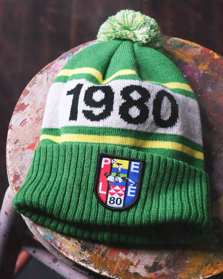 Pelé 1980 Brasil Green Pom Pom Beanie