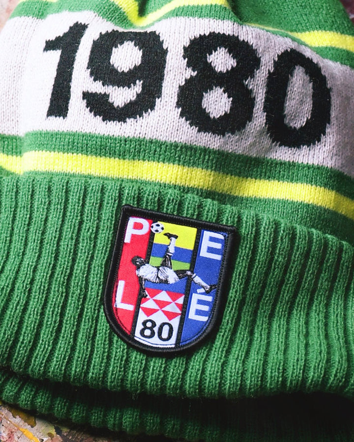 Pelé 1980 Brasil Green Pom Pom Beanie
