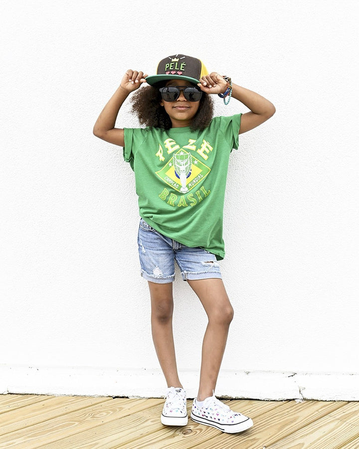 Pelé Brasil Green Kid's Tee