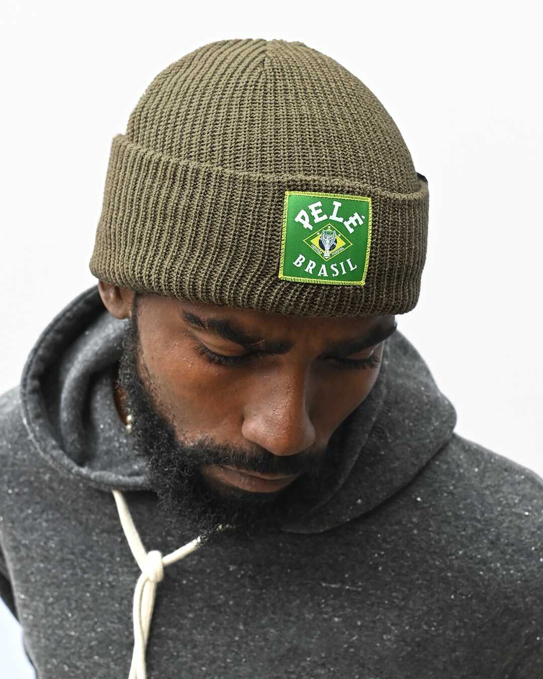 Pelé Brasil Olive Beanie
