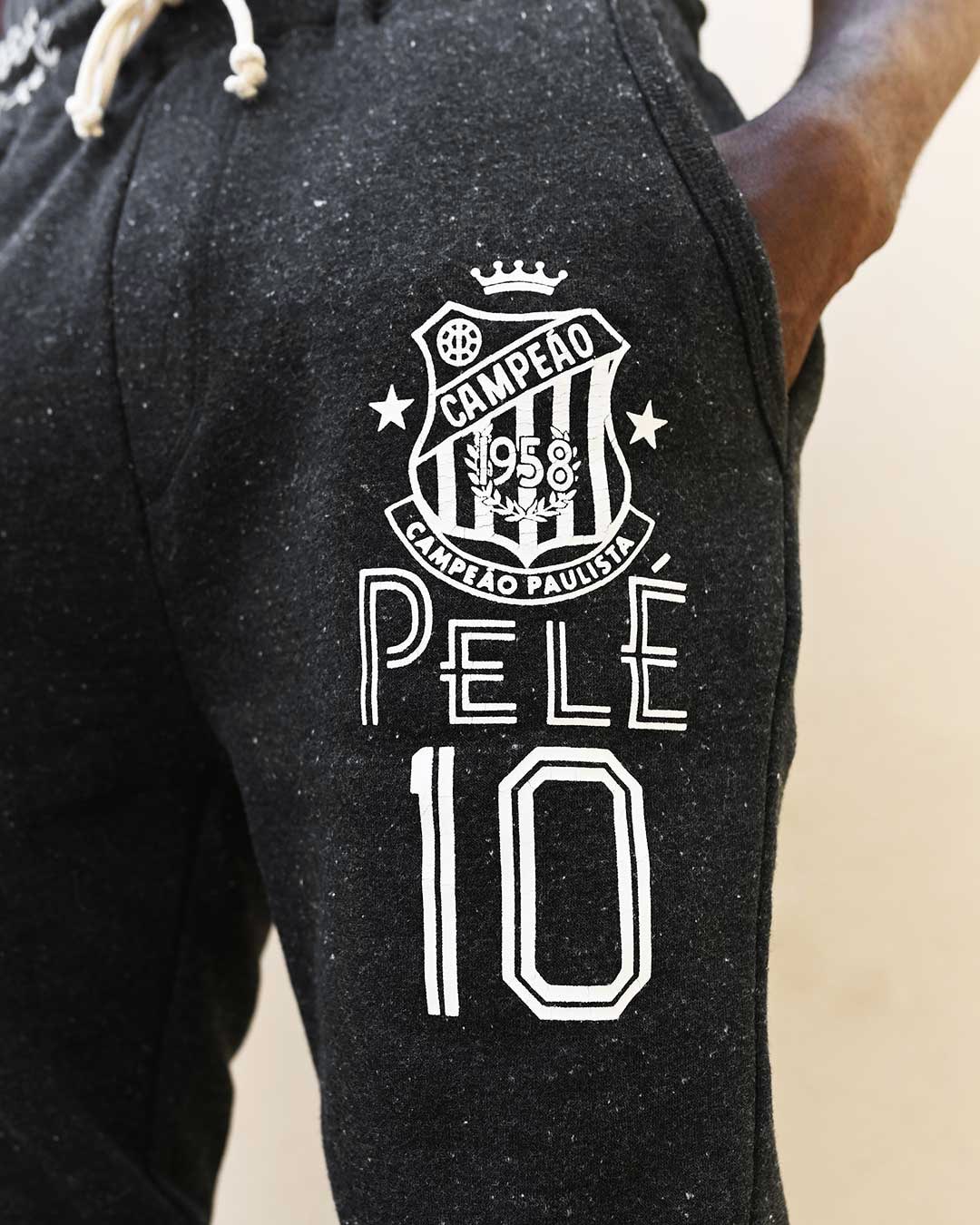 Pelé Santos Black Sweatpants