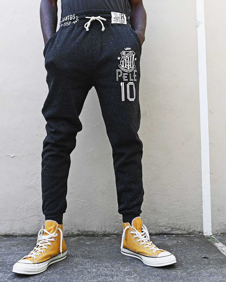 Pelé Santos Black Sweatpants