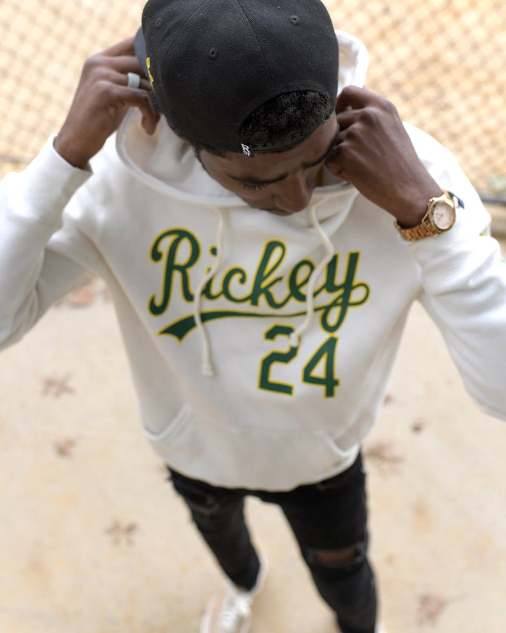 Rickey Henderson #24 White PO Hoody