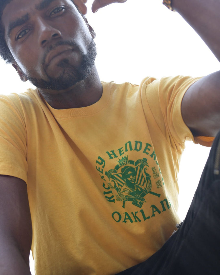Rickey Henderson Stolen Base King Gold Tee