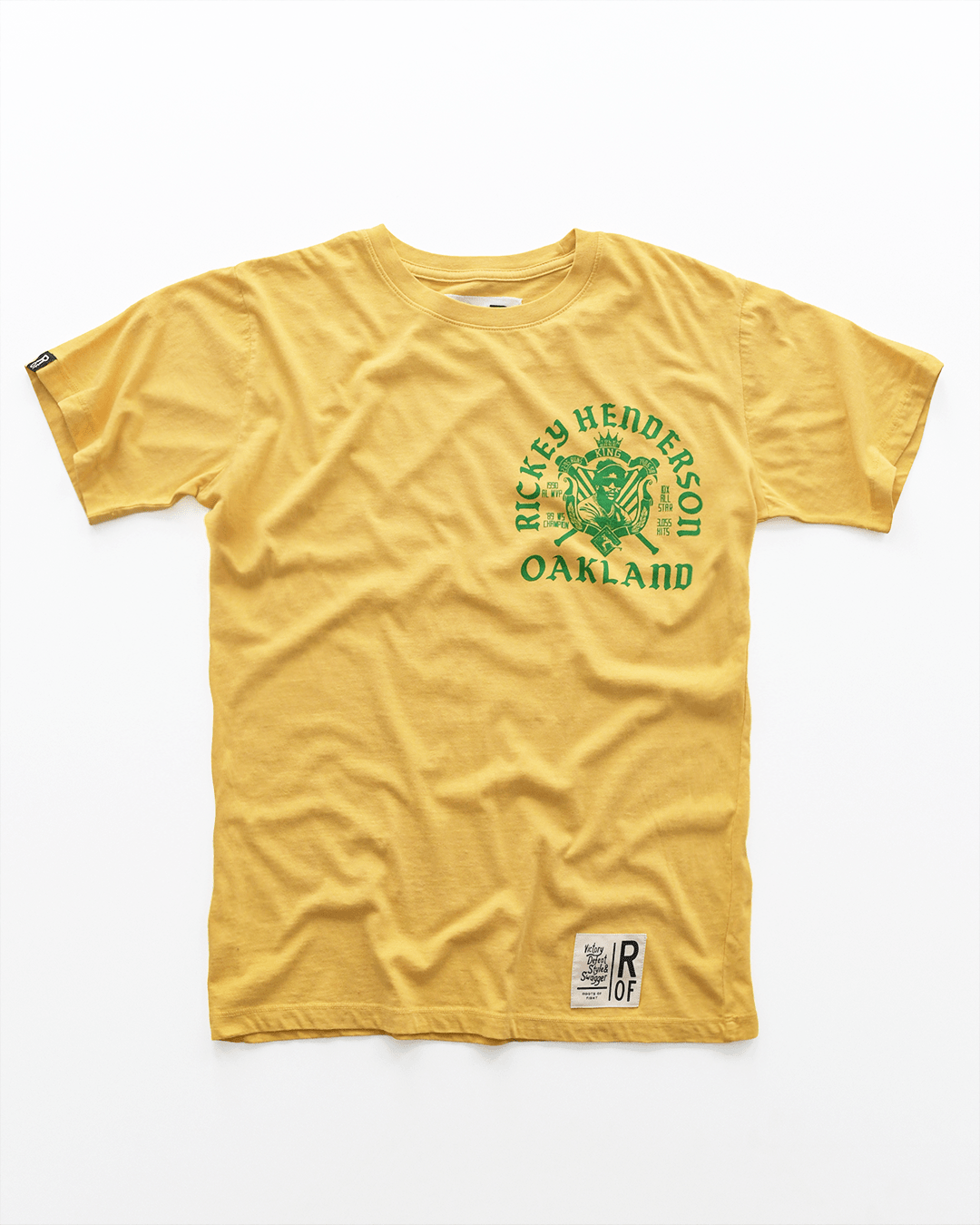 Rickey Henderson Stolen Base King Gold Tee