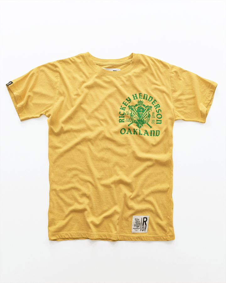 Rickey Henderson Stolen Base King Gold Tee