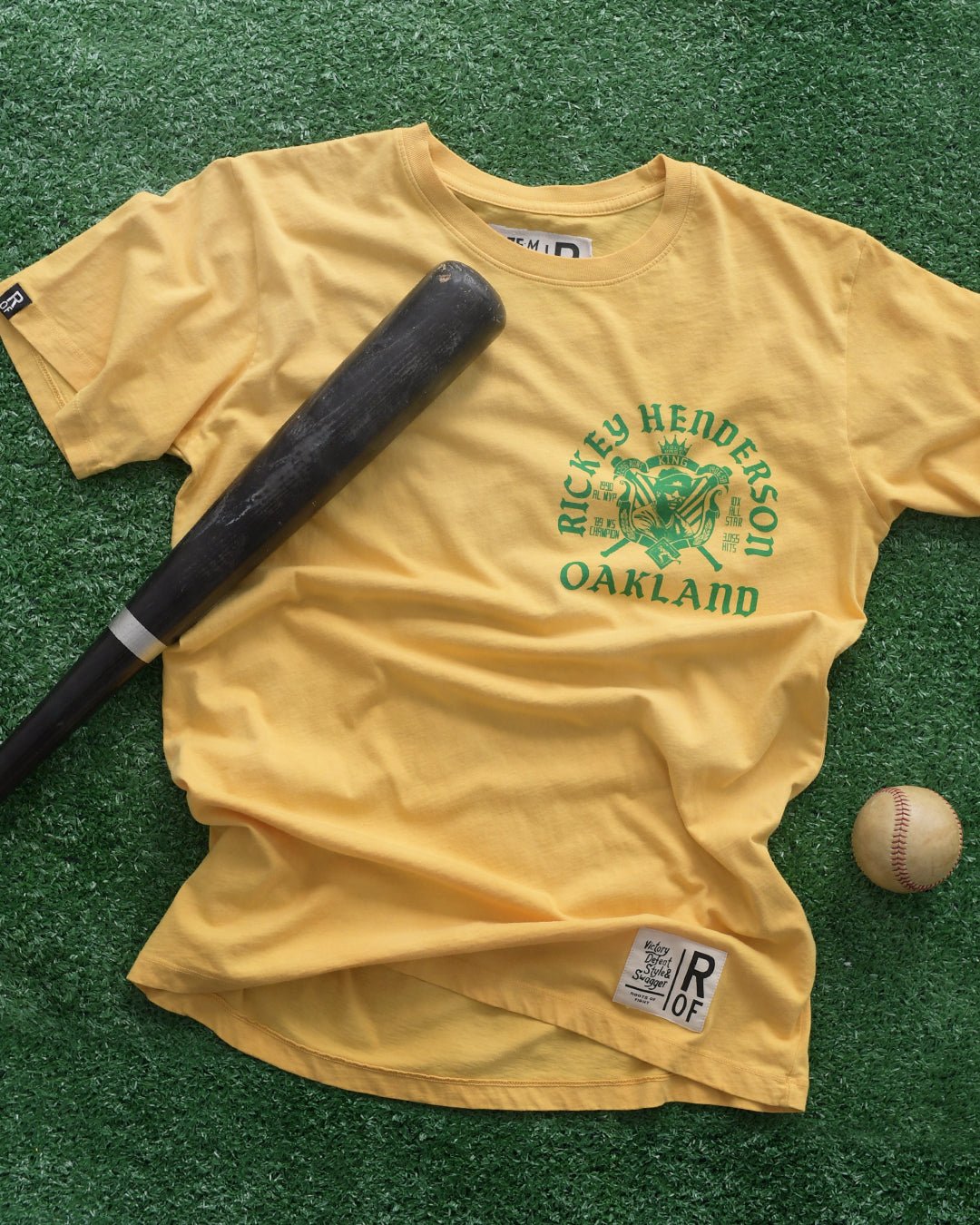 Rickey Henderson Stolen Base King Gold Tee