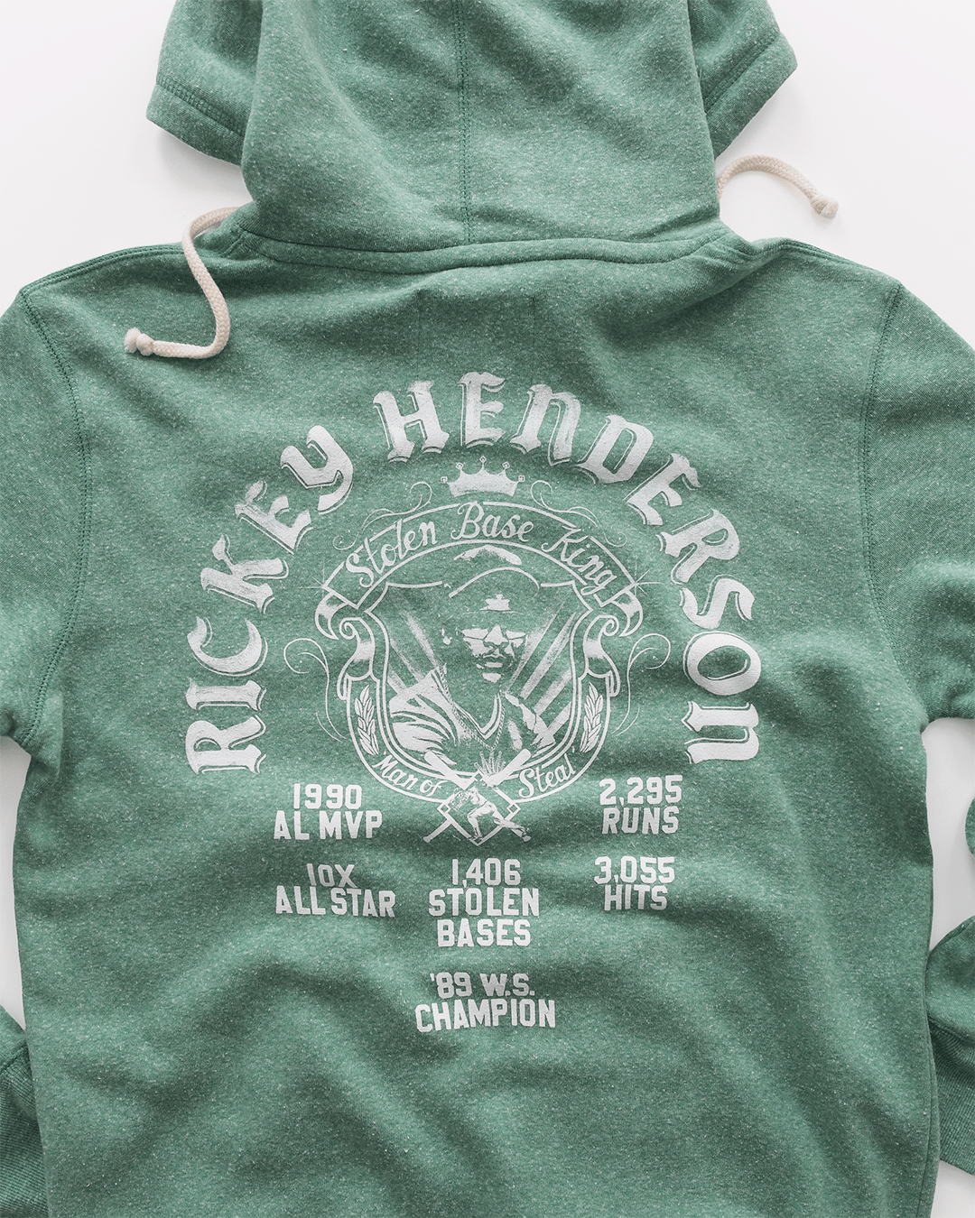 Rickey Henderson Stolen Base King Green PO Hoody