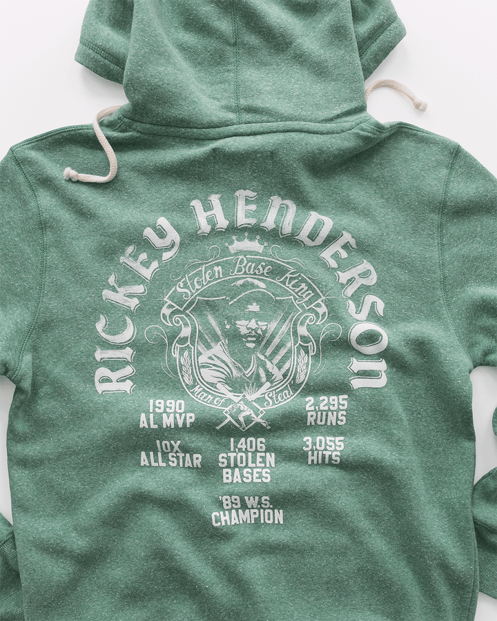 Rickey Henderson Stolen Base King Green PO Hoody