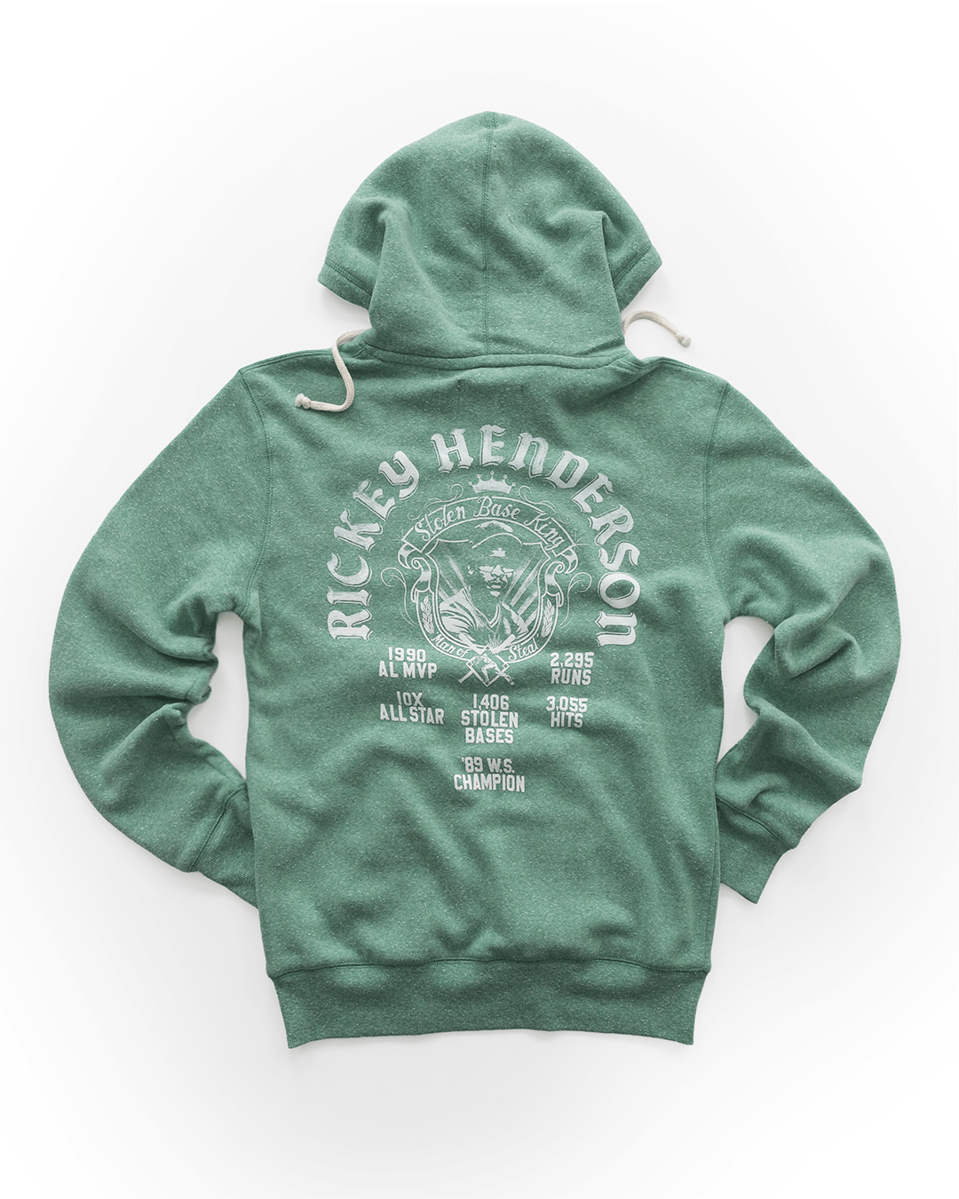 Rickey Henderson Stolen Base King Green PO Hoody