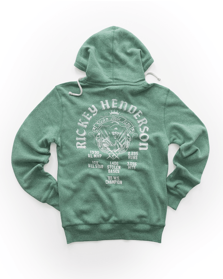 Rickey Henderson Stolen Base King Green PO Hoody