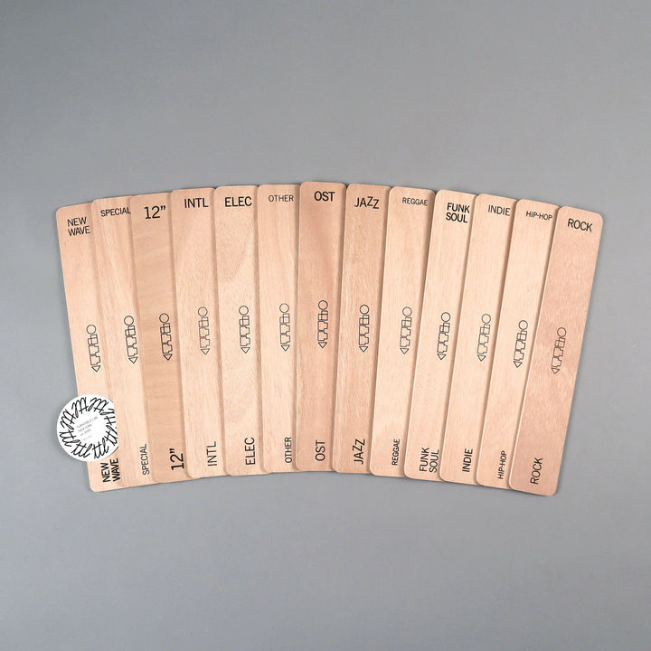 Turntable Lab: Wooden LP Dividers For Vinyl Records - Genre