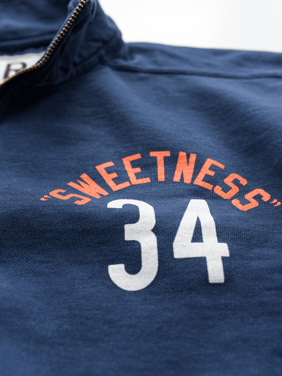 Walter Payton #34 Navy Quarter-Zip Sweatshirt