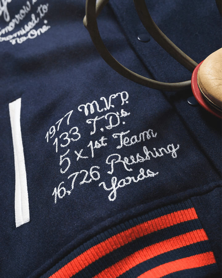 Walter Payton Legacy Navy Varsity Jacket