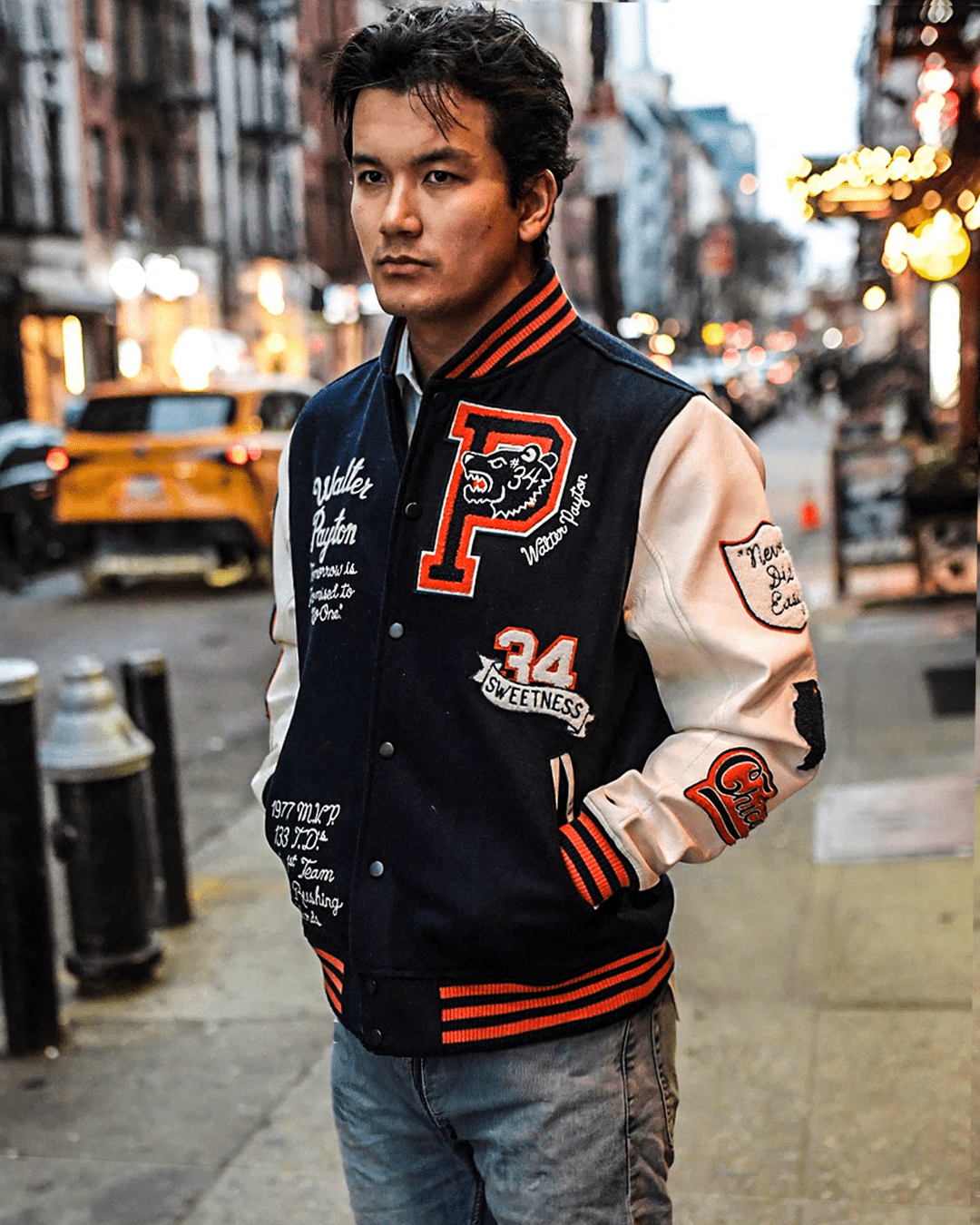 Walter Payton Legacy Navy Varsity Jacket
