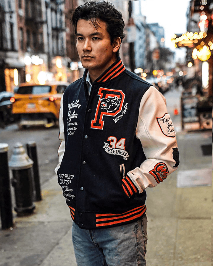 Walter Payton Legacy Navy Varsity Jacket