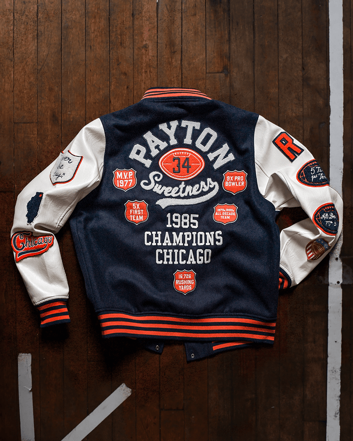 Walter Payton Legacy Navy Varsity Jacket