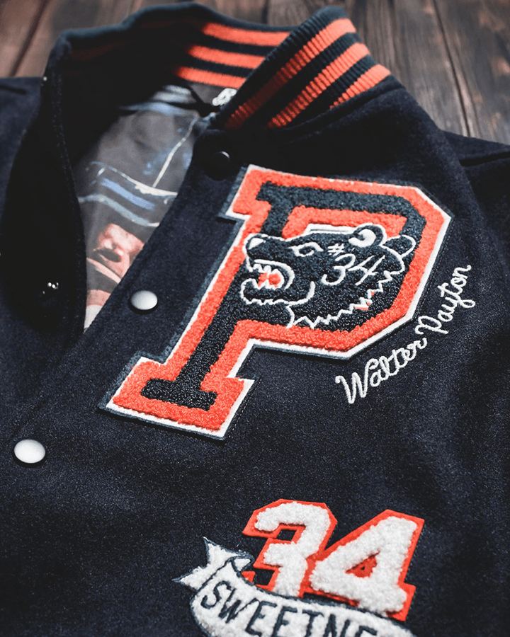 Walter Payton Legacy Navy Varsity Jacket