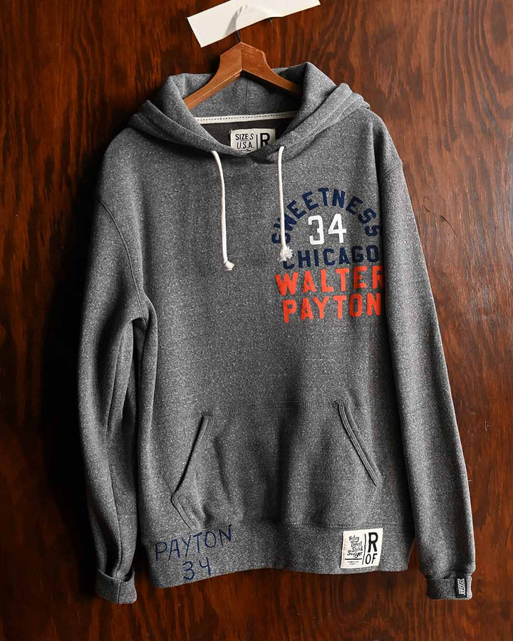 Walter Payton Sweetness #34 Grey PO Hoody