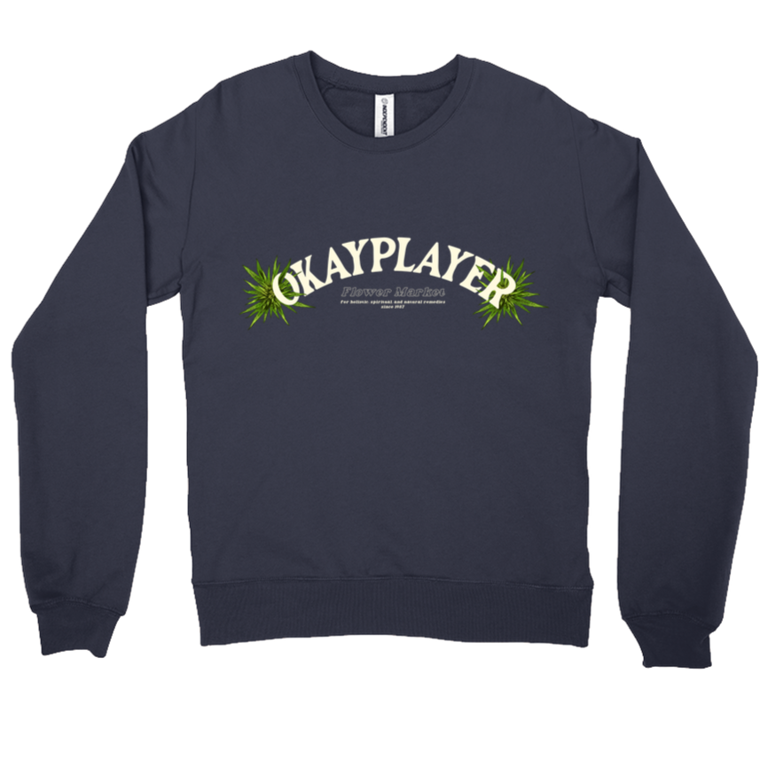 Okayplayer Flower Market Collegiate Crewneck Sweatshirt