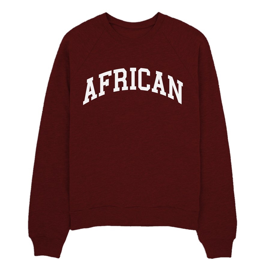 AFRICAN Uni Crewneck Sweatshirt - Maroon