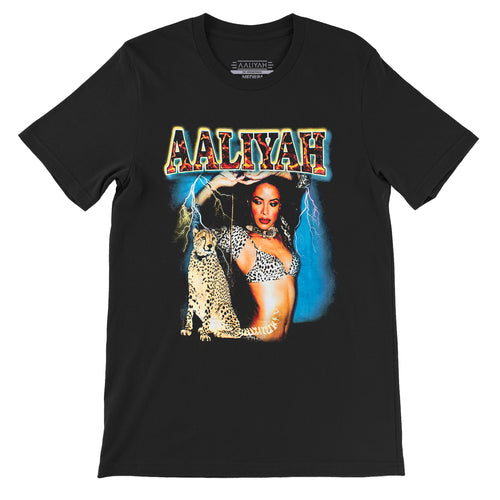 Aaliyah Cheetah Black T-Shirt