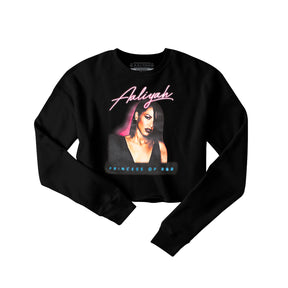 Aaliyah Princess of R&B Crop Crewneck Sweatshirt