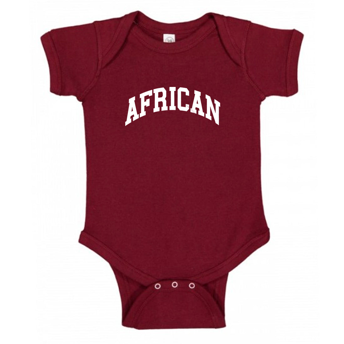 African Onesie - Maroon - OkayAfrica