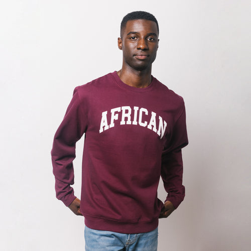 AFRICAN Uni Crewneck Sweatshirt - Maroon